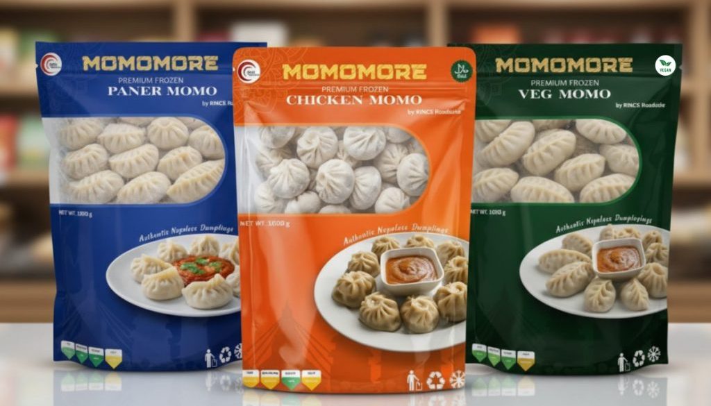 Authentic Chicken, Veg, and Paneer Momo Packs