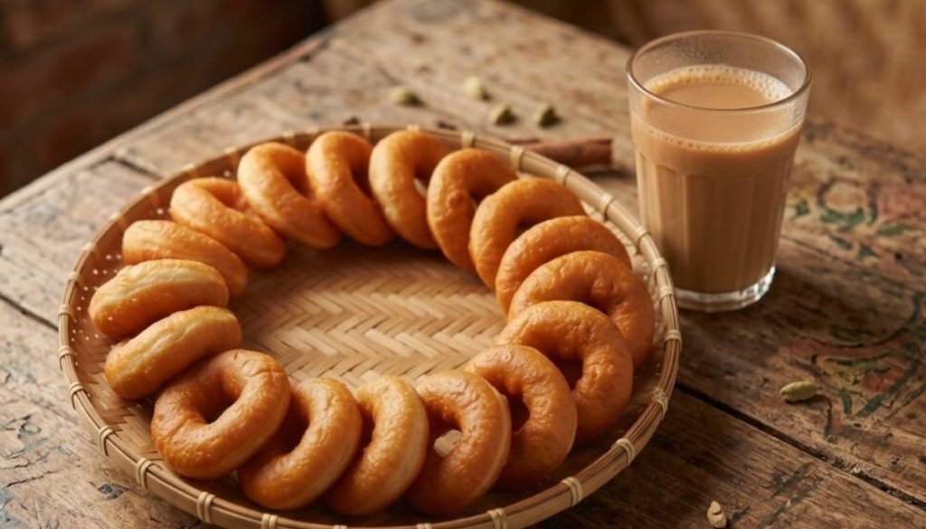 Nepali Doughnuts with Hot Chiya